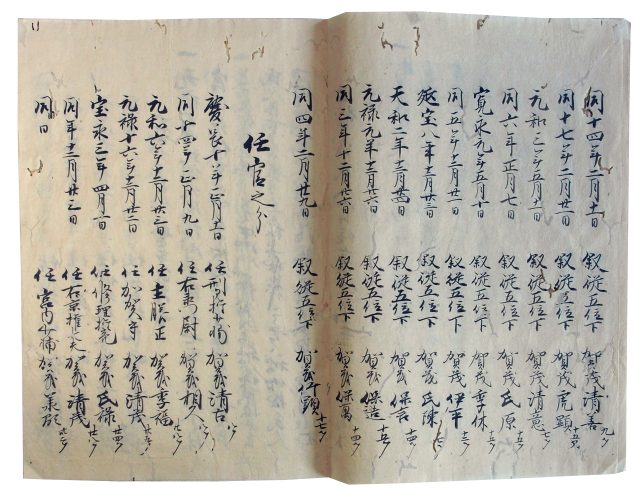 上賀茂氏人官位相滞様子（7の32）
